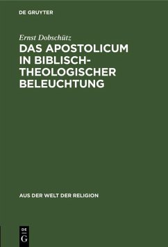 Cover Das Apostolicum in biblisch-theologischer Beleuchtung (eBook, PDF)