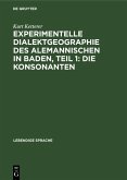 Experimentelle Dialektgeographie des alemannischen in Baden, Teil 1: Die Konsonanten (eBook, PDF)