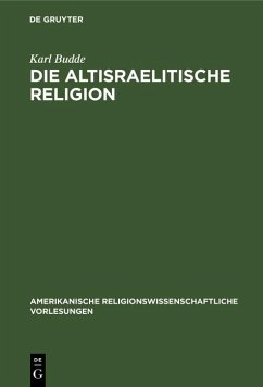 Cover Die altisraelitische Religion (eBook, PDF)