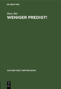 Cover Weniger Predigt! (eBook, PDF)