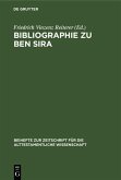 Bibliographie zu Ben Sira (eBook, PDF)