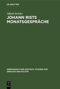 Cover Johann Rists Monatsgespräche (eBook, PDF)