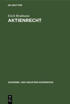 Aktienrecht (eBook, PDF) - Brodmann, Erich