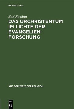 Cover Das Urchristentum im Lichte der Evangelienforschung (eBook, PDF)