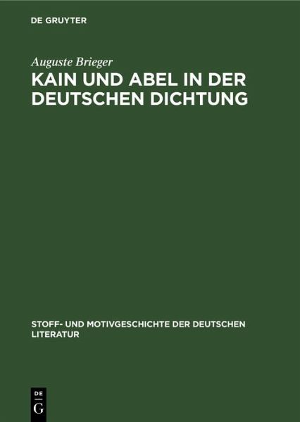 Kain und Abel in der deutschen Dichtung (eBook, PDF)