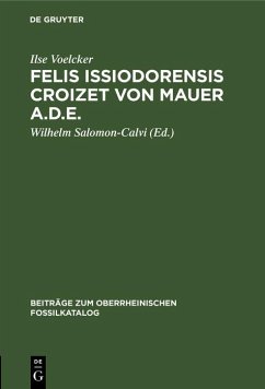 Cover Felis issiodorensis Croizet von Mauer a.d.E. (eBook, PDF)