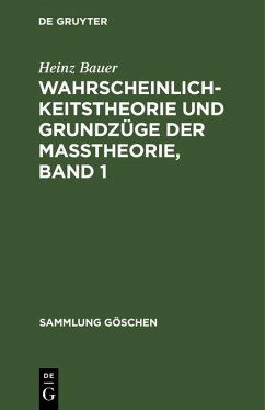 Cover Wahrscheinlichkeitstheorie und Grundzüge der Maßtheorie, Band 1 (eBook, PDF)