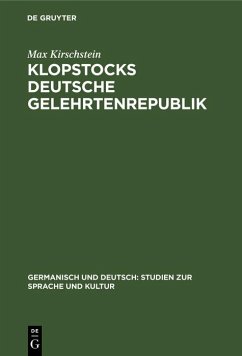 Cover Klopstocks deutsche Gelehrtenrepublik (eBook, PDF)