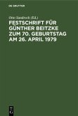Festschrift für Günther Beitzke zum 70. Geburtstag am 26. April 1979 (eBook, PDF)