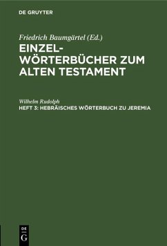 Hebräisches Wörterbuch zu Jeremia (eBook, PDF) - Rudolph, Wilhelm