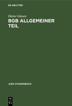 BGB Allgemeiner Teil (eBook, PDF) - Giesen, Dieter