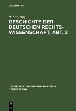 Cover Geschichte der deutschen Rechtswissenschaft, Abt. 2 (eBook, PDF)
