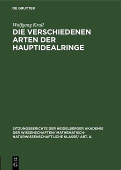 Cover Die verschiedenen Arten der Hauptidealringe (eBook, PDF)