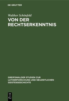 Cover Von der Rechtserkenntnis (eBook, PDF)