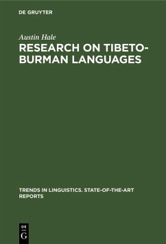 Cover Research on Tibeto-Burman Languages (eBook, PDF)