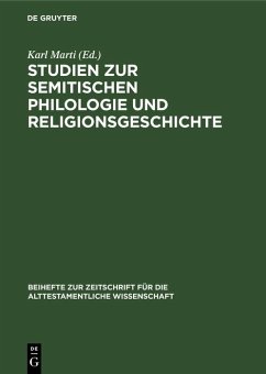 Studien zur semitischen Philologie und Religionsgeschichte (eBook, PDF)