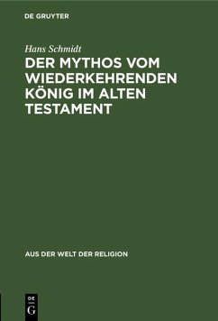 Cover Der Mythos vom wiederkehrenden König im Alten Testament (eBook, PDF)