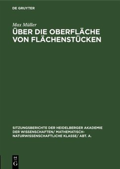 Über die Oberfläche von Flächenstücken (eBook, PDF) - Müller, Max