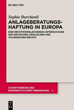 Anlageberatungshaftung in Europa (eBook, ePUB) - Burchardi, Sophie