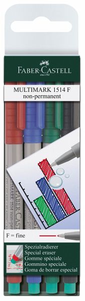 Faber-Castell Folienstift Multimark non-permanent F, 4er Set - Schreibwaren  bei bücher.de immer portofrei