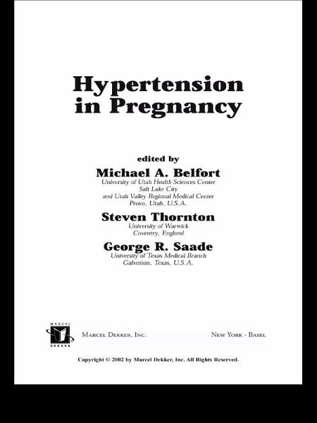 Hypertension in Pregnancy (eBook, ePUB) Hypertension in Pregnancy (eBook, ePUB)