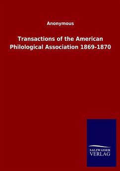 Transactions of the American Philological Association 1869-1870 - Ohne Autor