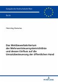 Das Wettbewerbskriterium der Mehrwertsteuersystemrichtlinie und dessen Einfluss auf die Umsatzbesteuerung der öffentlichen Hand