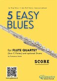 Flute Quartet sheet music "5 Easy Blues" score (eBook, ePUB)