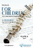 Flute 4 part of "For Children" by Bartók for Flute Quartet (fixed-layout eBook, ePUB)