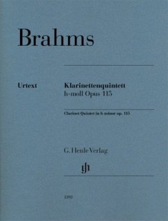 Klarinettenquintett h-moll op. 115, Stimmensatz - Brahms, Johannes - Klarinettenquintett h-moll op. 115 für Klarinette (A), 2 Violinen, Viola und Violoncello