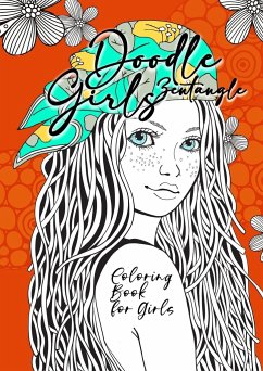 Doodle Zentangle Girls Coloring Book for Girls - Grafik, Musterstück