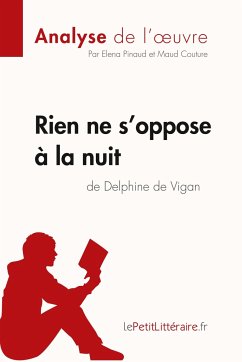 Rien ne s'oppose à la nuit de Delphine de Vigan (Analyse de l'oeuvre) - Lepetitlitteraire; Elena Pinaud; Maud Couture