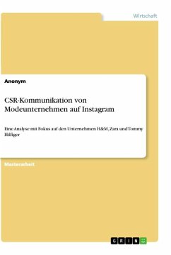 CSR-Kommunikation von Modeunternehmen auf Instagram - Anonym