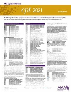 CPT 2021 Express Reference Coding Card: Pediatrics - American Medical Association