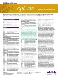 CPT 2021 Express Reference Coding Card: Pulmonary/Respiratory - American Medical Association