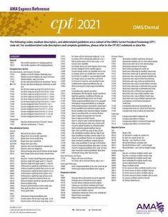 CPT 2021 Express Reference Coding Card: Oms/Dental - American Medical Association
