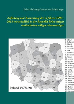 Auflistung und Auswertung der in Jahren 1990 - 2015 wirtschaftlich in der Republik Polen tätigen ausländischen adligen Namensträger (eBook, ePUB) Auflistung und Auswertung der in Jahren 1990 - 2015 wirtschaftlich in der Republik Polen tätigen ausländischen adligen Namensträger (eBook, ePUB)