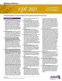 Level I & HCPCS Level II Modifiers 2021 Express Reference Coding Card - American Medical Association