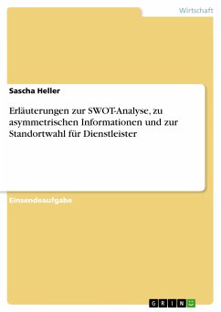 Erläuterungen zur SWOT-Analyse, zu asymmetrischen Informationen und zur Standortwahl für Dienstleister (eBook, PDF) - Heller, Sascha