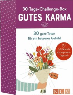 30-Tage-Challenge-Box Gutes Karma, 30 Karten & Karmapunkte-Tagebuch - Weneit, Sina