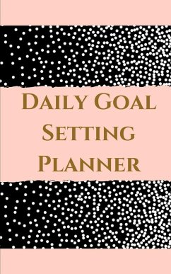 Daily Goal Setting Planner - Planning My Day -Pink Gold Black White Polka Dot Cover - Toqeph