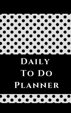 Daily To Do Planner - Planning My Day - White Black Polka Dots Cover - Toqeph