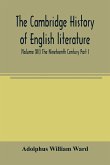 The Cambridge history of English literature (Volume XII) The Nineteenth Century Part I