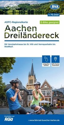 ADFC-Regionalkarte Aachen /Dreiländereck 1:75.000, reiß- und wetterfest, E-Bike-geeignet, GPS-Tracks Download, mit Knotenpunkten