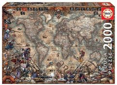 Carletto 9218008 - Educa, Pirates Map, Piratenkarte, Puzzle, 2000 Teile