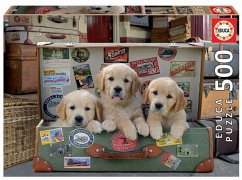 Carletto 9217645 - Educa, Puppies in the Luggage, Welpen, Puzzle, 500 Teile