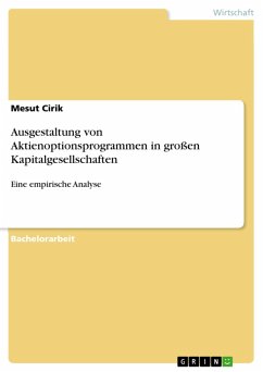 Ausgestaltung von Aktienoptionsprogrammen in großen Kapitalgesellschaften (eBook, PDF) - Cirik, Mesut