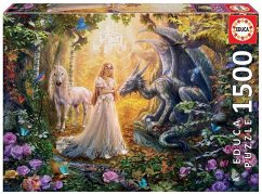 Carletto 9217696 - Educa, Dragon, Princess and Unicorn, Puzzle, 1500 Teile