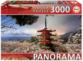 Carletto 9218013 - Educa, Panorama, Mount Fuji und Pagoda Chureito, Puzzle, 3000 Teile