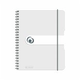 Herlitz Spiralblock A5 to go 80 Blatt kariert transparent Herlitz Spiralblock A5 to go 80 Blatt kariert transparent